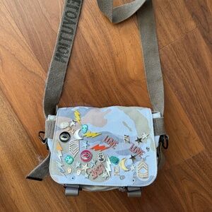 Zadig & Voltaire “Ready‑Made” camo canvas crossbody messenger bag